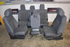 2011-2016 F-250 Front & Back Seat Set With Storage Compartment Gray Cloth Oem