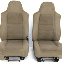 1999-2010 Ford F250 Passenger & Driver Side Front Seat Tan Cloth - BIGGSMOTORING.COM