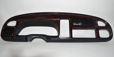 98 01 DODGE RAM 1500 2500 CENTER DASH RADIO CLUSTER BEZEL 5GK52AAAAA WOODGRAIN