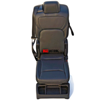 19-23 Dodge Ram 1500 Center Console Jump Seat Storage & Cupholder BLACK LEATHER - BIGGSMOTORING.COM