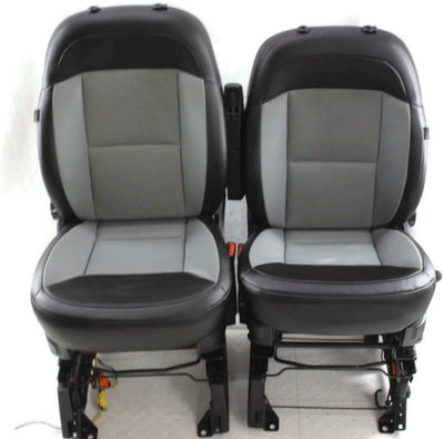 14-18 Dodge Promaster Cargo Van Front Seats With Air Bag Bucket Black/Grey Pair - BIGGSMOTORING.COM