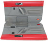 2005-2010 VW Beetle Front Passenger & Driver Side Door Panels Red & Gray - BIGGSMOTORING.COM