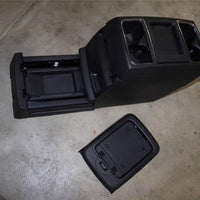 2008 OEM DODGE caravan SLIDING FRONT CENTER CONSOLE DRINK W/ BASE & BOLTS BLACK