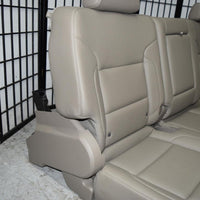 14-18 Silverado Sierra Tan Leather Rear Seat Crew Cab W/ Cup Holder 60/40 Fold - BIGGSMOTORING.COM