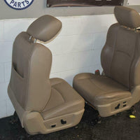 09-15 Dodge Ram Power Tan Leather Heat Air Cooled Driver Seat Complete W/ Track - BIGGSMOTORING.COM