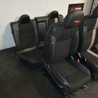 12-14 Dodge Avenger RT Black Red SEATS SET FRONT AND REAR R/T Embroidery - BIGGSMOTORING.COM