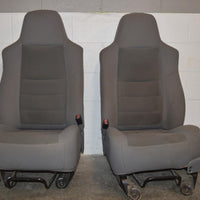 1999-2010 Ford F250 F350 Front Jump Seats Grey Cloth 05  - BIGGSMOTORING.COM