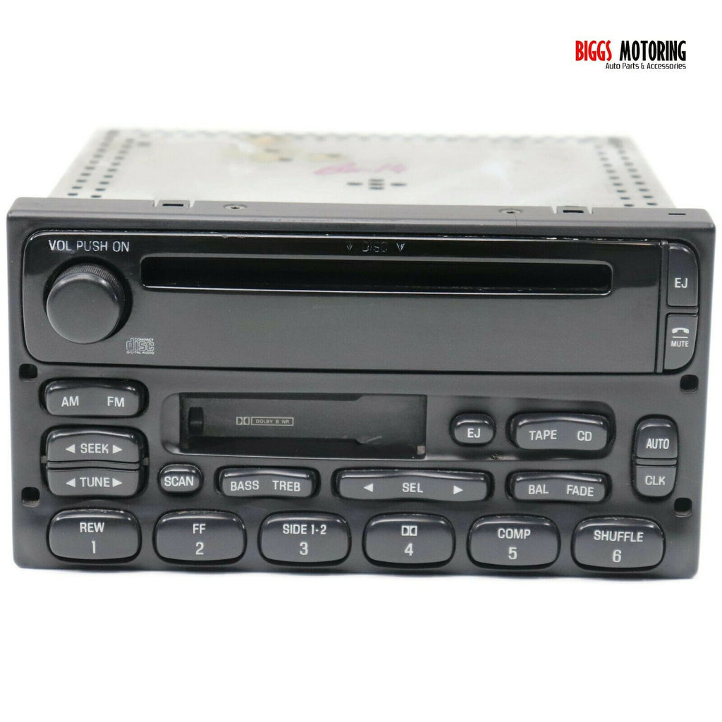 1998-2005 FordF150  F250 F350 Radio Stereo Cassette Cd Player YU3F-18C868-AA - BIGGSMOTORING.COM