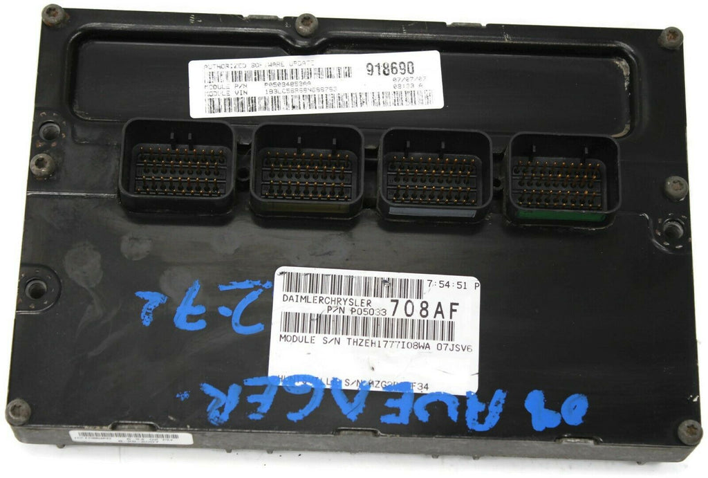 2007-2008 Dodge Avenger Engine Computer Control Module P05094853AA