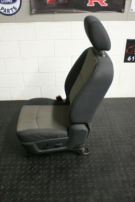 09-16 Dodge Ram Power 2 Tone Tan /Black Cloth Driver Seat Complete W/ Track - BIGGSMOTORING.COM