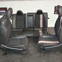 12-14 Dodge Avenger RT Black Red SEATS SET FRONT AND REAR R/T Embroidery - BIGGSMOTORING.COM