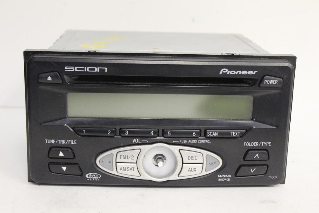 2004-2007 Toyota Scion Tc Radio Stereo Wma Mp3 Cd Player T1807 - BIGGSMOTORING.COM