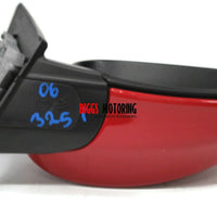 2006-2008 BMW 325i Passenger Right Side Power Door Mirror Red - BIGGSMOTORING.COM