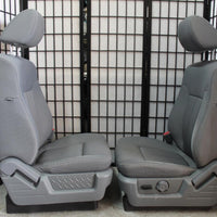 2009-2014 Ford F150 Grey Cloth  Front Seats With Side Bags Driver Power Pass Man