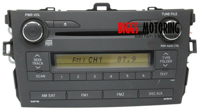 2009-2010 Toyota Corolla 51898 Radio Stereo WMA Mp3 Cd Player 86120-12D10