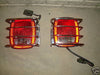 87-06 JEEP WRANGLER TAILLIGHTS W/ GUARD FREE CHROME GAS