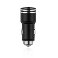 Powstro Car-Charger Metal Car Charger 2.1A USB Charge Port Emergency Survival Car Cigarette Lighter Charger Car Safety Hammer