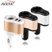 AOZBZ 2 USB Car Cigarette Lighter Splitter Socket Adapter Charger 3.1A 12~24V Cigarette Lighter Socket 2.1cm / 0.8