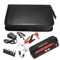 Jump Starter 68800mAh 4 USB Car Power Supply Rechargeable Power Bank Battery