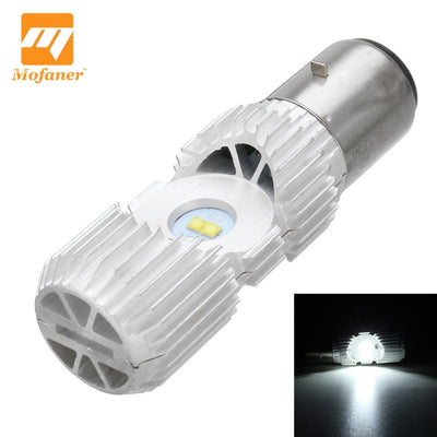 4 LED Scooter BA20D 20W Motorcycle Moped ATV Headlight Bulb Hi/Lo 6000K Motorbike Head Lamp