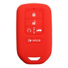 Silicone 5 Buttons Keyless Smart Key Case Cover Keys Fob for Honda for Civic for Accord for Pilot 2015 2016 2017